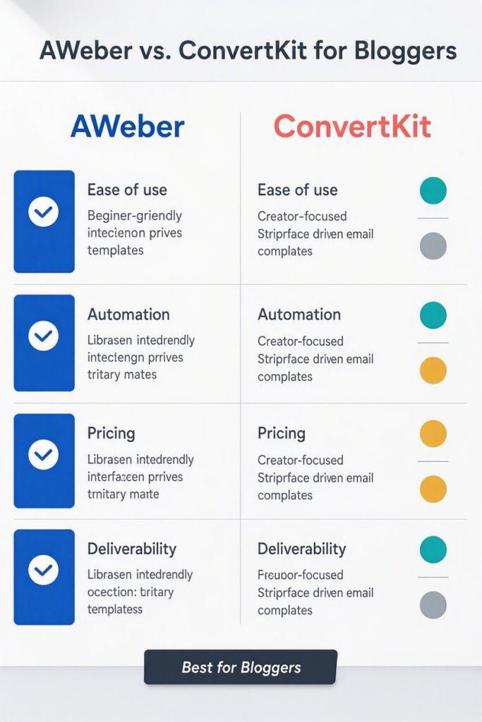 AWeber vs. ConvertKit for Bloggers